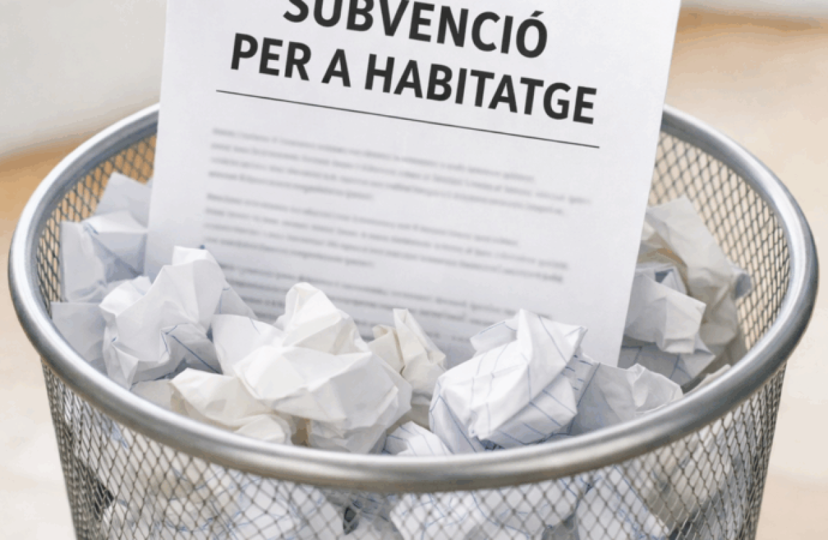 El govern municipal perd una subvenció per a adquisició d'habitatge