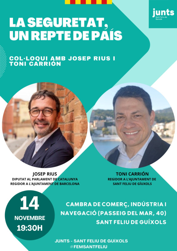 "La seguretat, un repte de país" - Col·loqui amb Josep Rius i Toni Carrión